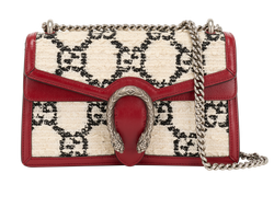 Medium Dionysus Tweet, Leather, White/Red, 879, 3*